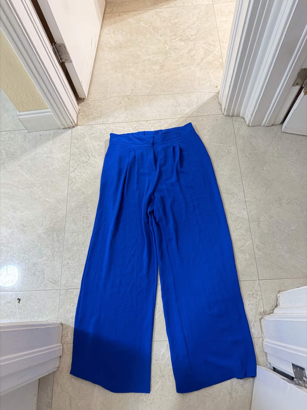 Bright Royal Blue Wide Leg Pants